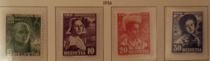 Tutti i francobolli: 1936, Nr. J77-80, Pro Juventute Satz,  postfrisch – Nuovo (secondo la descrizione) da Baden venduto da Eggi