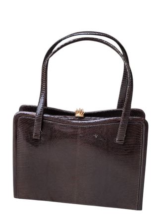 Ledertasche Echse 1950er