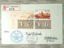 TR104 Enveloppe + Timbre Suisse 1943