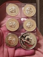 Sammlung antiker Gedenkmünzen aus Messing - Guter Zustand