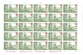 PRO PATRIA BOGEN 25 x 5 Rp. GRENZWÄCHTER 1948 POSTFRISCH**