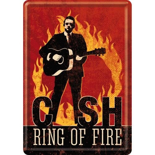 Articoli pubblicitari: Johnny Cash, Blechpostkarte – Nuovo (secondo la descrizione) da Schalunen venduto da schwabspielautomaten