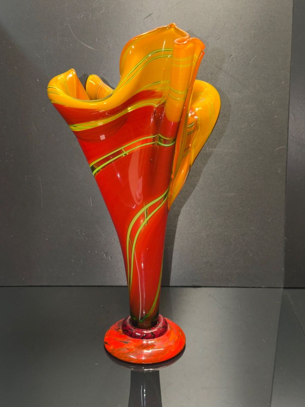 Vasen & Gefässe: VASE GROSS, CH-GLASKUNST MARCEL + ANDI BILAND 1999 EINZELSTK – Gebraucht aus Matzingen von exklusives 4