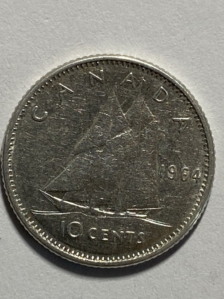 Toutes les monnaies: Canada - 10 cents - 1964 - Elisabeth - AG  – D'occasion à Payerne par Mike1682