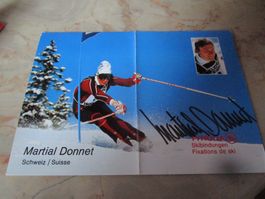 MARTIAL DONNET CH SKIRENNFAHRER ORIGINAL ANTIKES AUTOGRAMM