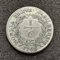 1/6 Taler Silber Kanton Basel 1766