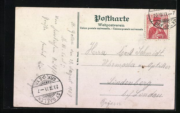 Ansichtskarten: St. Gallen, Botanischer Garten und Museu – Gebraucht aus Berlin von bartko-reher 1