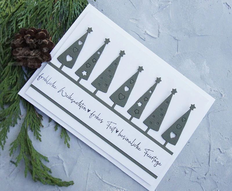 Pochoirs: WEIHNACHTSBÄUME KLEIN STANZSCHABLONE – Neuf avec emballage d'origine à Affoltern am Albis par scrapbooking 1