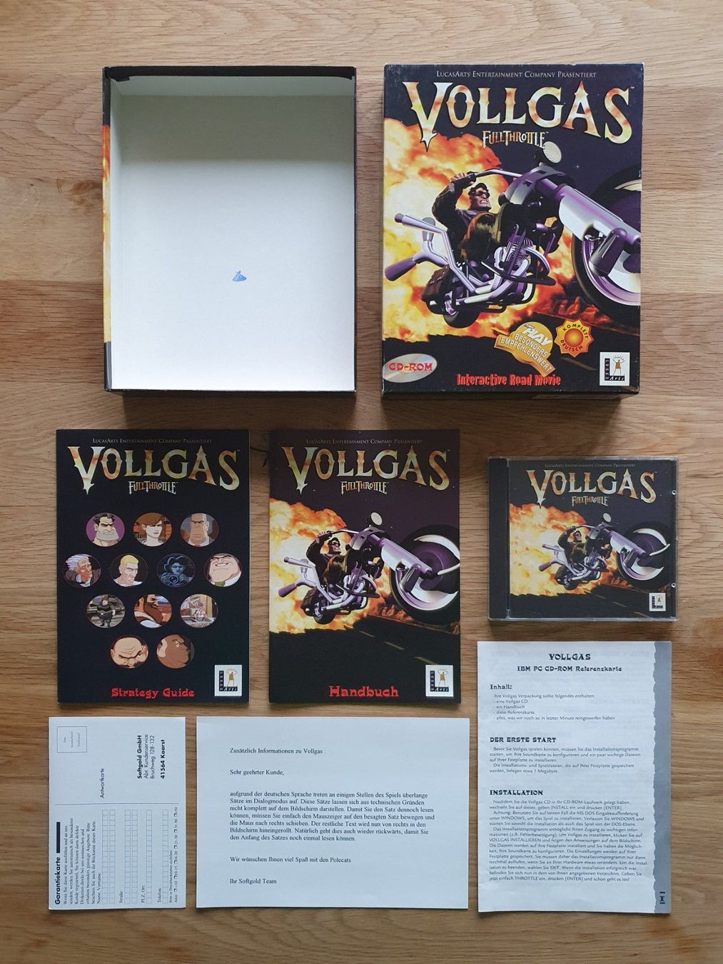 Giochi: PC Game LucasArts Vollgas (Full Throttle) 1995 Big Box – Usato da Greifensee venduto da perfectioN88 3