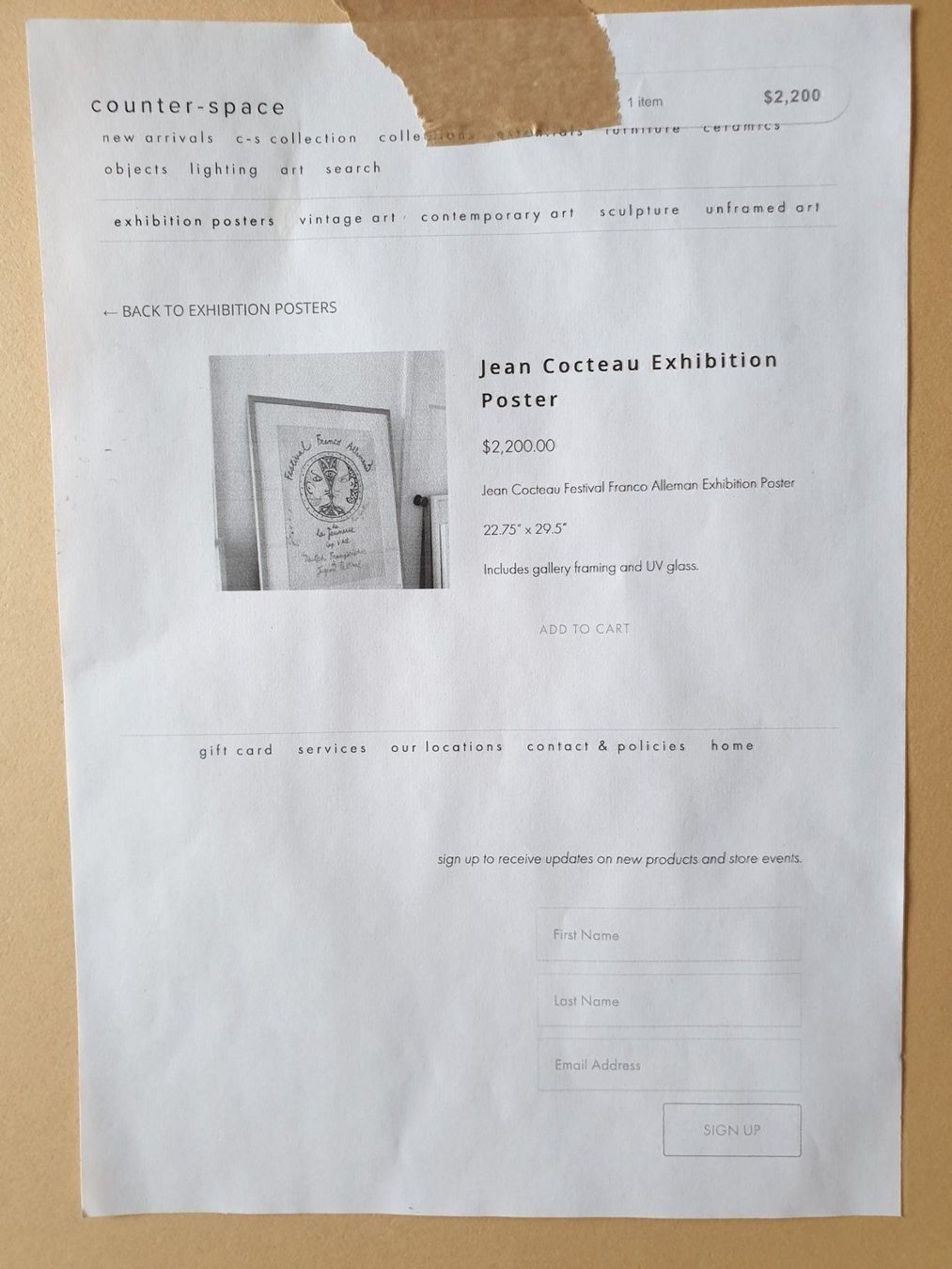 Grafiken & Lithographien: Lithoplakat/ Jean Cocteau – Gebraucht aus Zürich von B-Rock 8