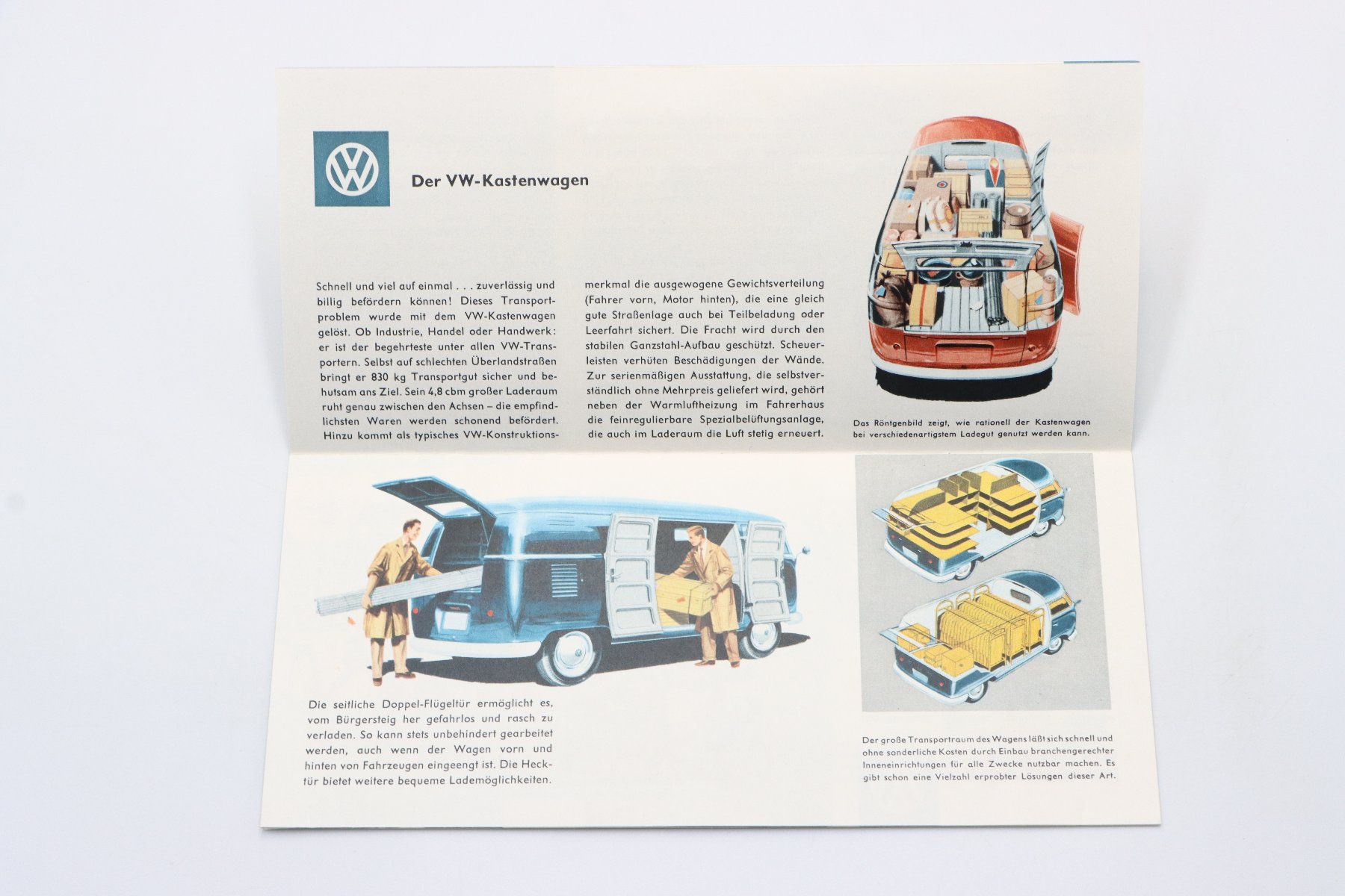 VW Documenti: VW Bulli Transporter 1955 Prospekt – Usato da Bühl b.Aarberg venduto da Collectorpassions 3