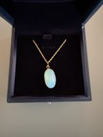 Halskette vergoldet mit Opal