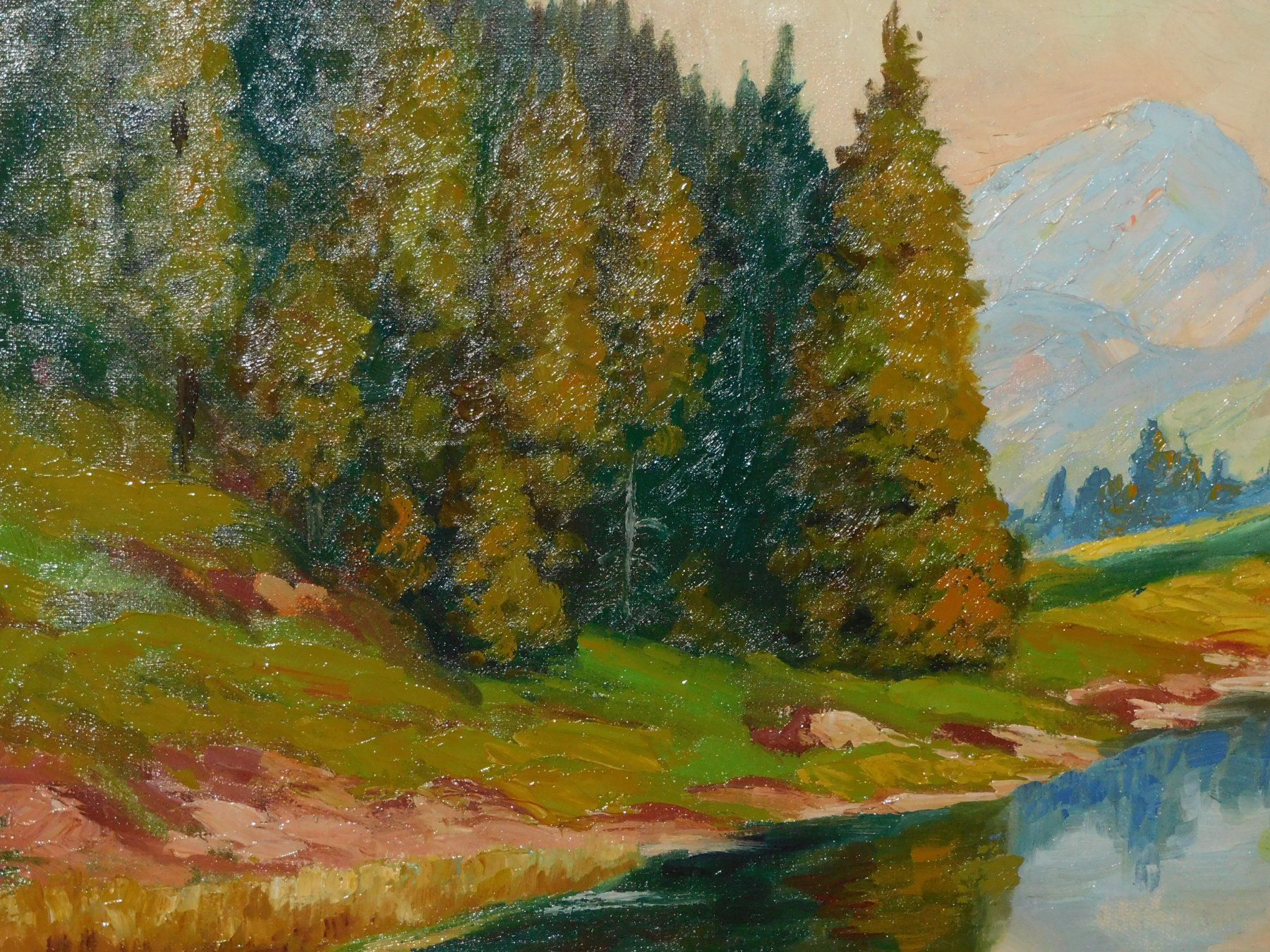 Gemälde: Kunst Ölgemälde Landschaftbild   Kunst Ölbild  altes Gemälde – Gebraucht aus Sursee von 76 2
