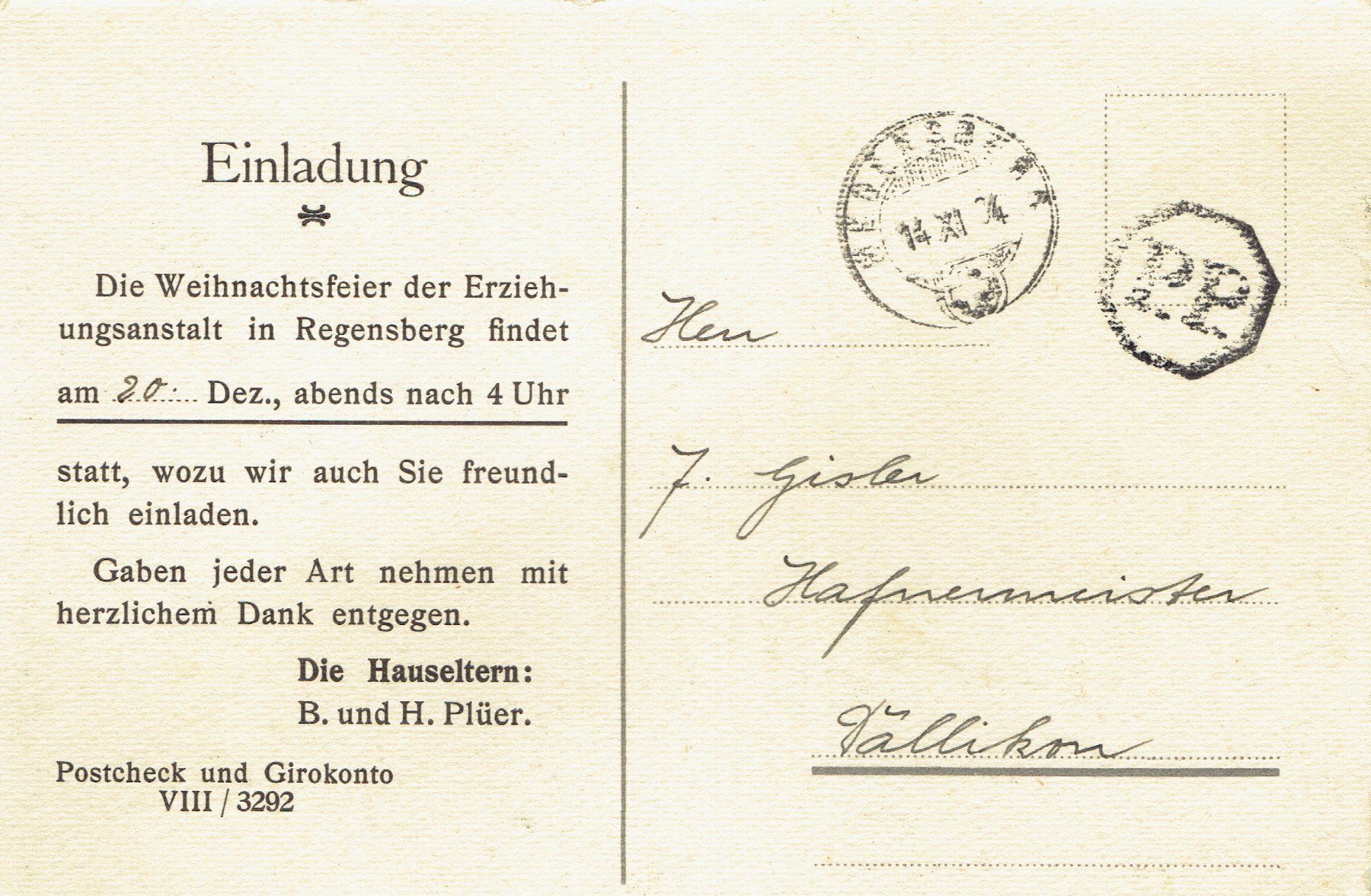 Cartoline postali: Regensberg ZH, um 1930 – Usato da Otelfingen venduto da Schmitte9 1