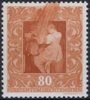 UNIKAT - Liechtenstein Gemäldemarke mit sensationeller ABART