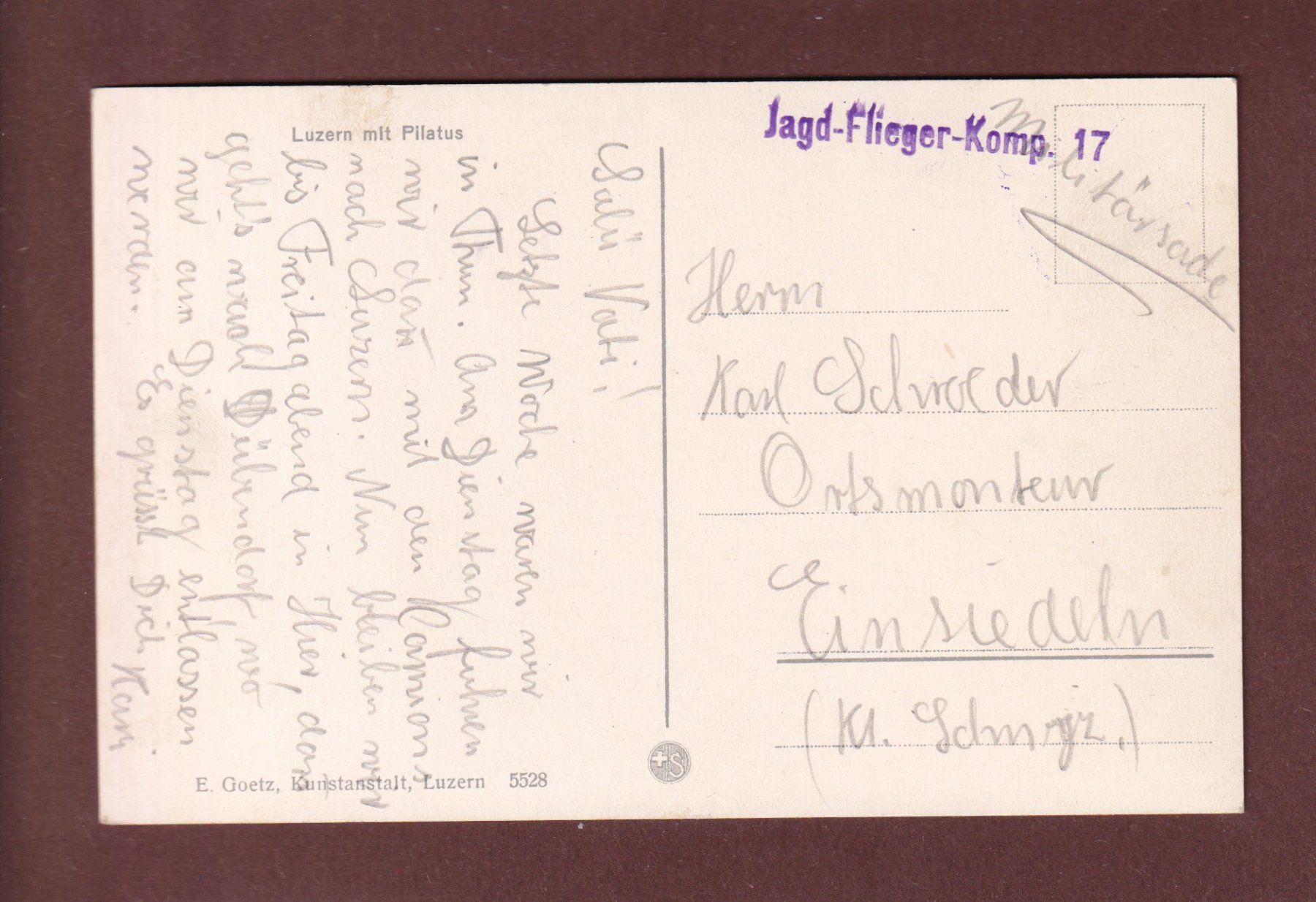 Cartoline postali: LUZERN und Pilatus - Feldpost – Usato da Pully venduto da nicecards-shop 1