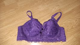Violetter Spitzen BH Gr. 75/80 C