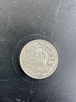 2 Franken 1921 Helvetia Münze Silber 
