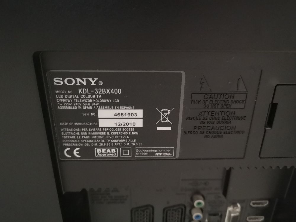 Sony KDL-32BX400 LCD Digital Colour TV 32" | Kaufen Auf Ricardo