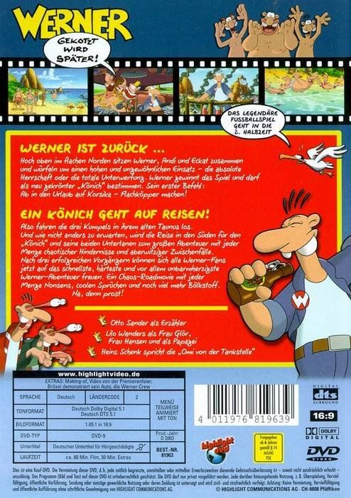 Tutti i DVDs: Werner: Gekotzt wird später! – Nuovo (secondo la descrizione) da Volketswil venduto da Fraese1 1