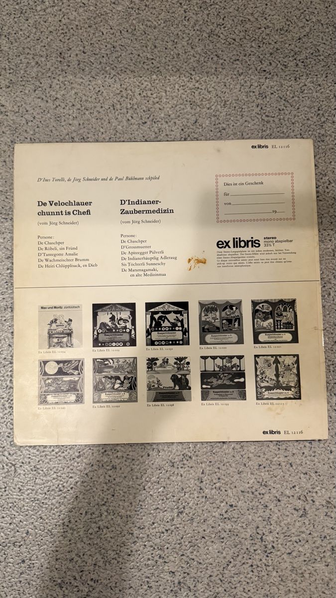 Dischi in vinile: Kasperlitheater Schallplatte Nr. 10  – Usato da Eschenbach SG venduto da MarThu 1