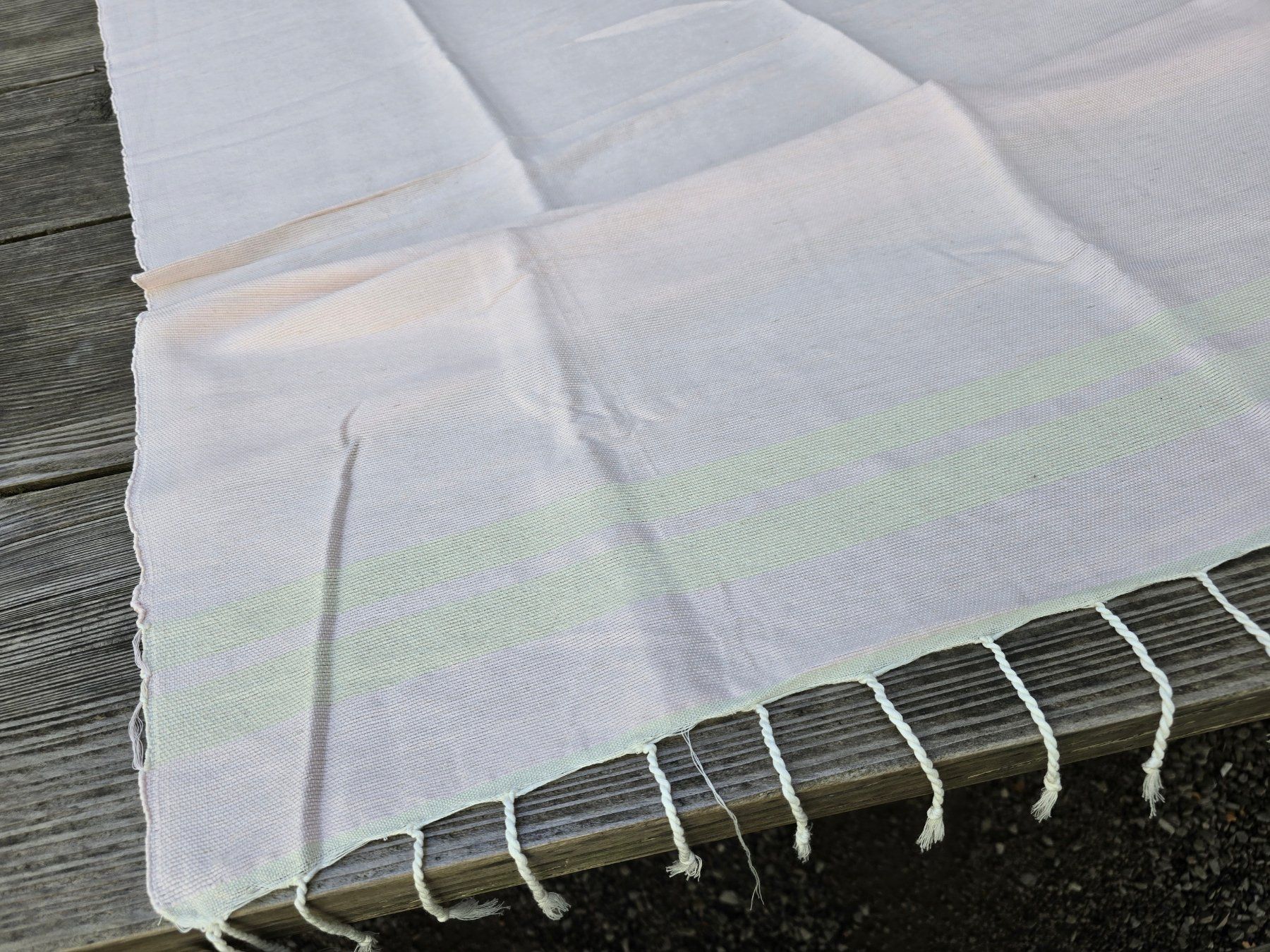 Teli da bagno: Fouta: Hammamtuch hellrosa/blanc cassé-ANGEBOT – Nuovo (secondo la descrizione) da Romanshorn venduto da Rachacha 2
