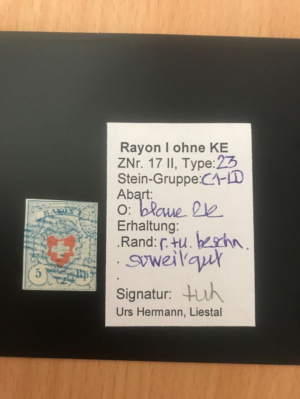 Tous les timbres: Rayon 17 II hellblau - C1 mit Kleinattest – D'occasion à stäfa par brandy66