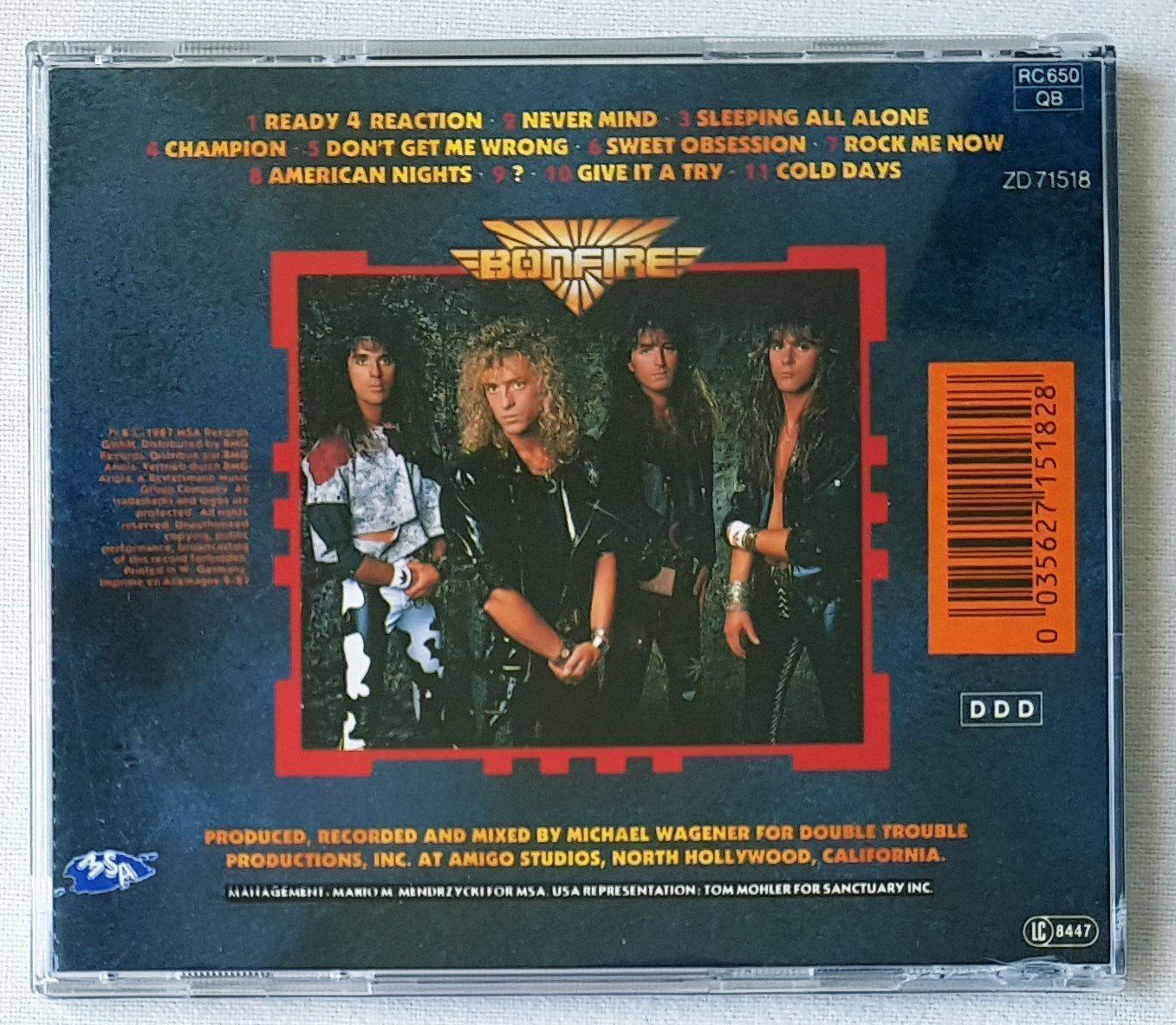 CDs: Bonfire – Fire Works - CD - 1987 - First Press - MSA Records – D'occasion à Uster par Zardodel 1