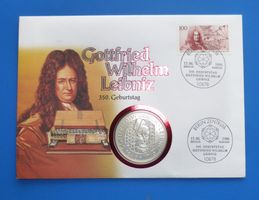 SILBERUNZE / 1oz fine silver 999.9 - G.W.Leibniz, 350J. G.T.