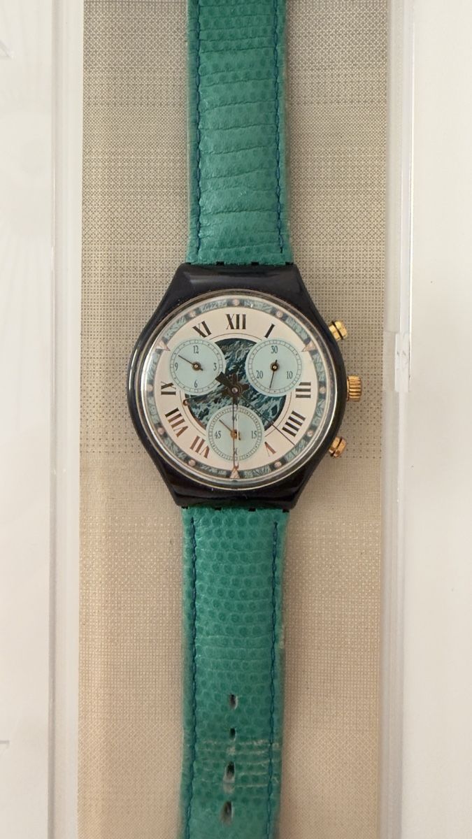 Swatch Orologi: Montre Swatch Chronographe Vert vintage – Usato da Fribourg venduto da vibifgva