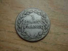 (G1) Ticino Quarto Franco 1835