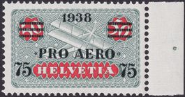 1938, F26 ** postfrisch mit Attest, Kat: 18'000.-+ Rarität!