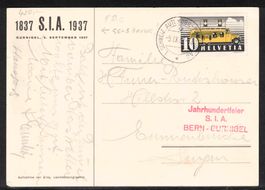 1937, Postauto 210y auf FDC mit verschobenem Gelbdruck !