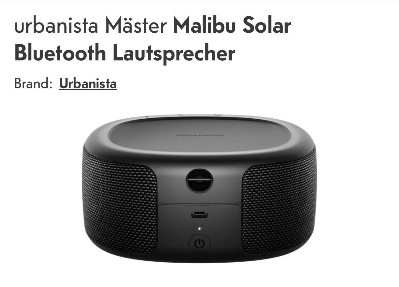 Casse acustiche: Solar Lautsprecher  Urbanista Bluetooth – Nuovo (secondo la descrizione) da Grabs venduto da mayram27 3