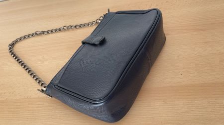 GENUINE LEATHER (IT) 27x17x8 Neu /NP70CHF Königsblau Tasche