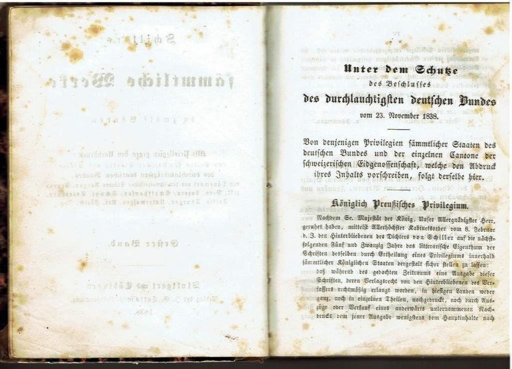 Schillers Sämtliche Werke, 1838 | Kaufen Auf Ricardo