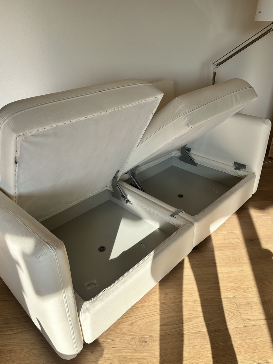Sofas: Kunstleder Sofa ecru – Gebraucht aus Küssnacht am Rigi von annine.l. 3