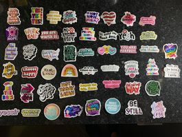 Aufkleber, Sprüche, Sticker 50 Stück