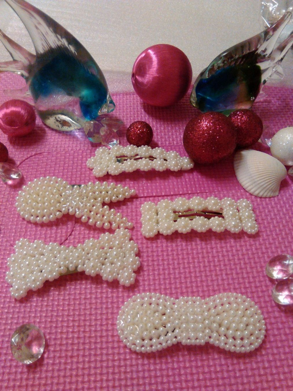 Perlen (unechte): SET HAARSCHMUCK;HAARKLIPS; WEISS PERLEN – Neu (gemäss Beschreibung) aus Basel von bijoutrie_4 5