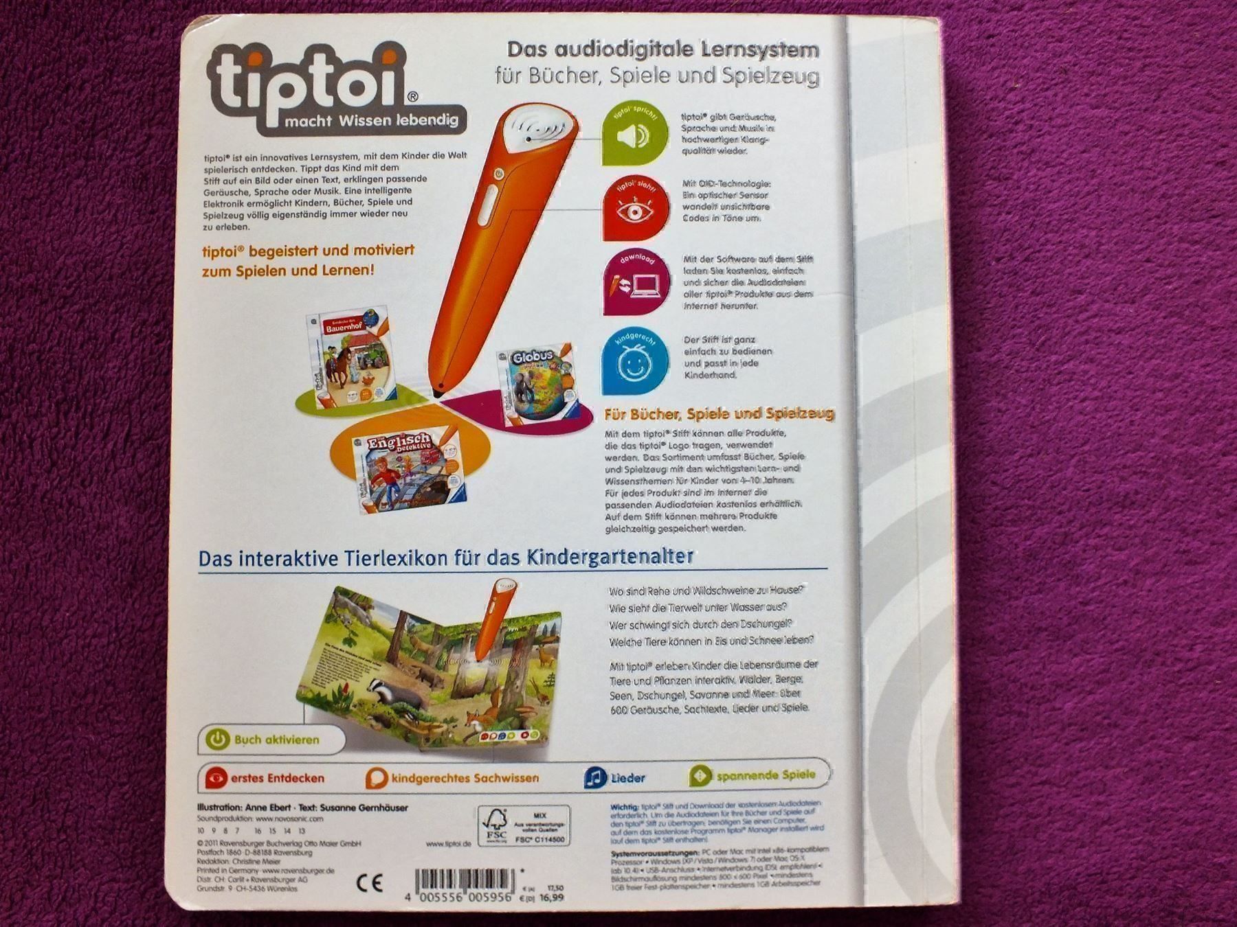Bücher: tiptoi Buch - Bilderlexikon Tiere – Gebraucht aus Müllheim Dorf von Seeeule01 8