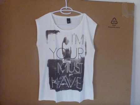 Damen T-Shirt weiss Grösse M bedruckt