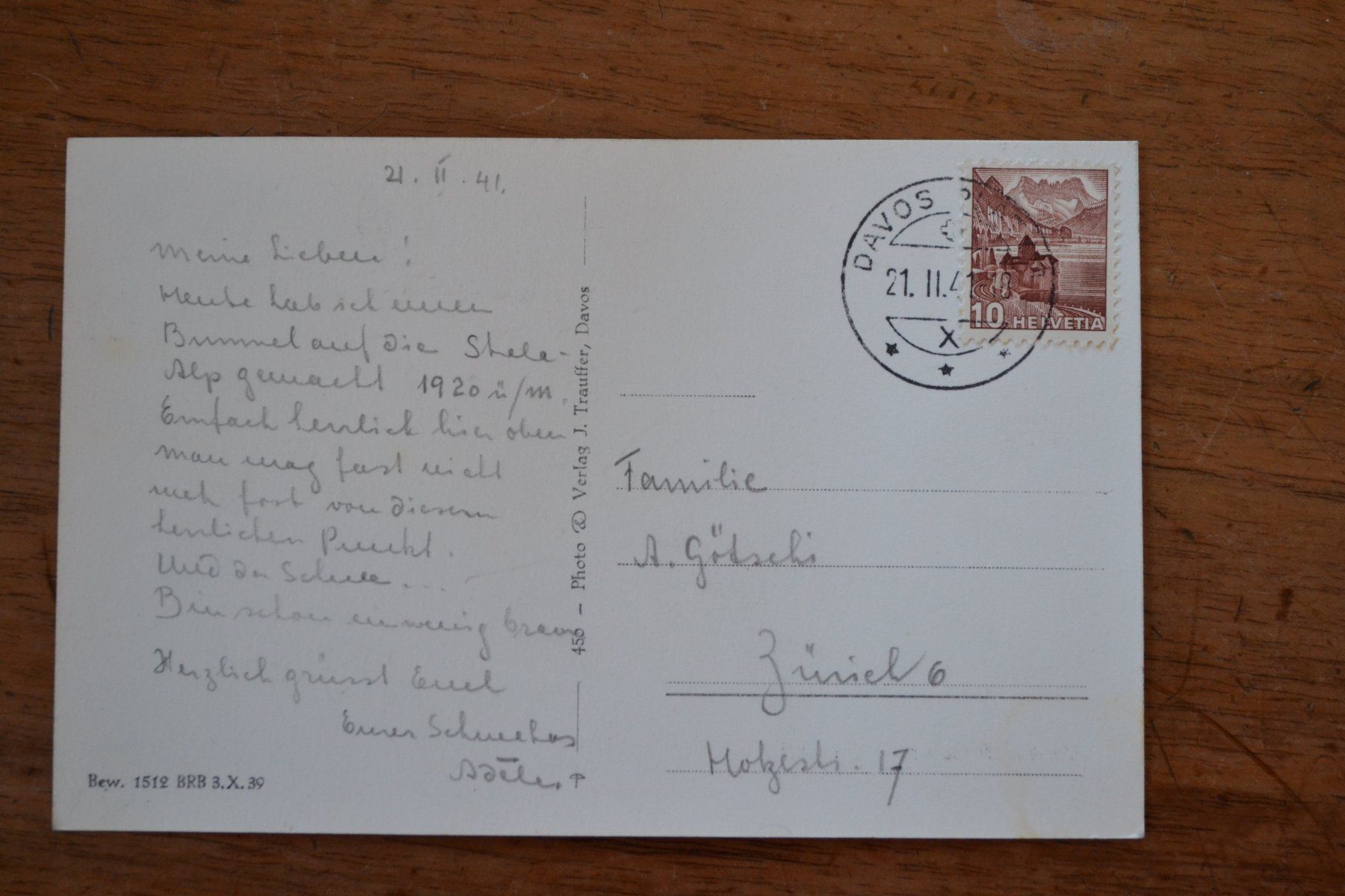 Cartes postales: AK Davos Restaurant Strelaalp GR – D'occasion à Beinwil am See par kajak55 1