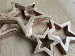 Holz-Sterne zum Basteln