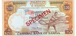 Western Samoa 20 Tala 2002 P-35 Specimen UNZ