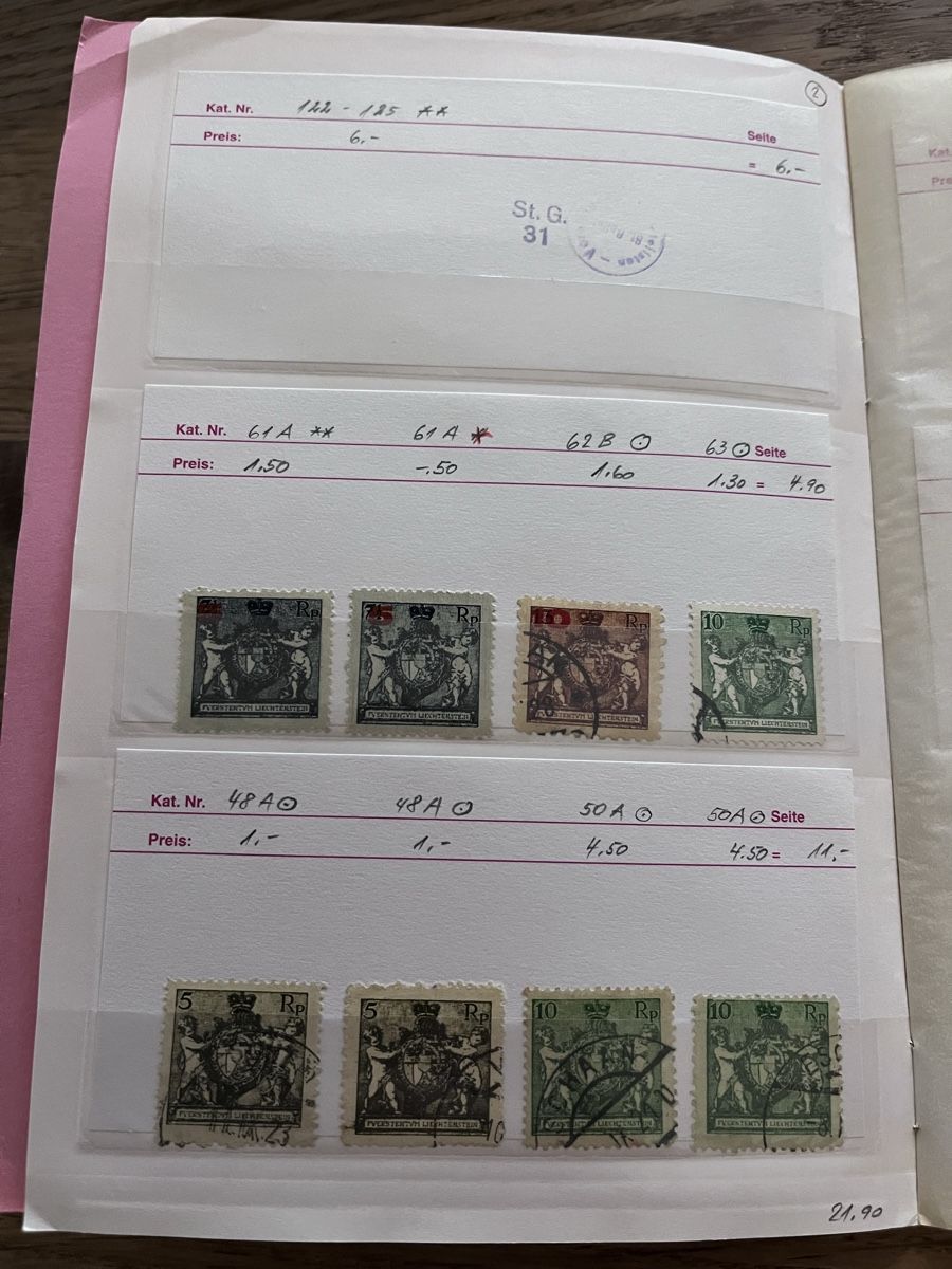 Tutti i francobolli: Briefmarken Auswahlheft Liechtenstein – Usato da Römerswil LU venduto da manuscha_ 2