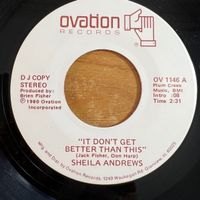 Sheila Andrews - It Don't Get Better Than This / US-Promo