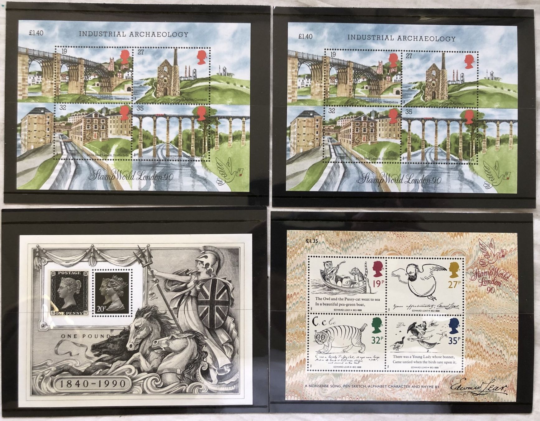 Tutti i francobolli: 4x Briefmarken Blocks - Grossbritannien '90 - postfrisch** – Nuovo (secondo la descrizione) da Schaffhausen venduto da durruti