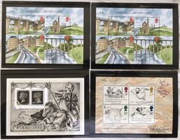4x Briefmarken Blocks - Grossbritannien '90 - postfrisch**