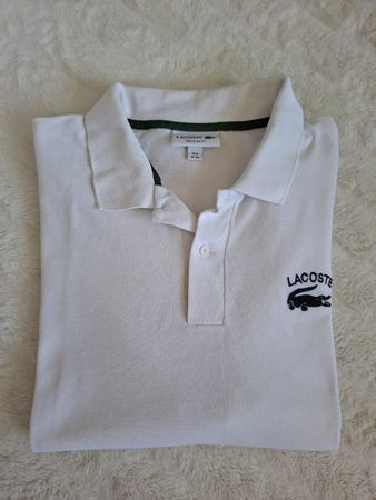 Polo Lacoste blanc homme taille XL regular fit