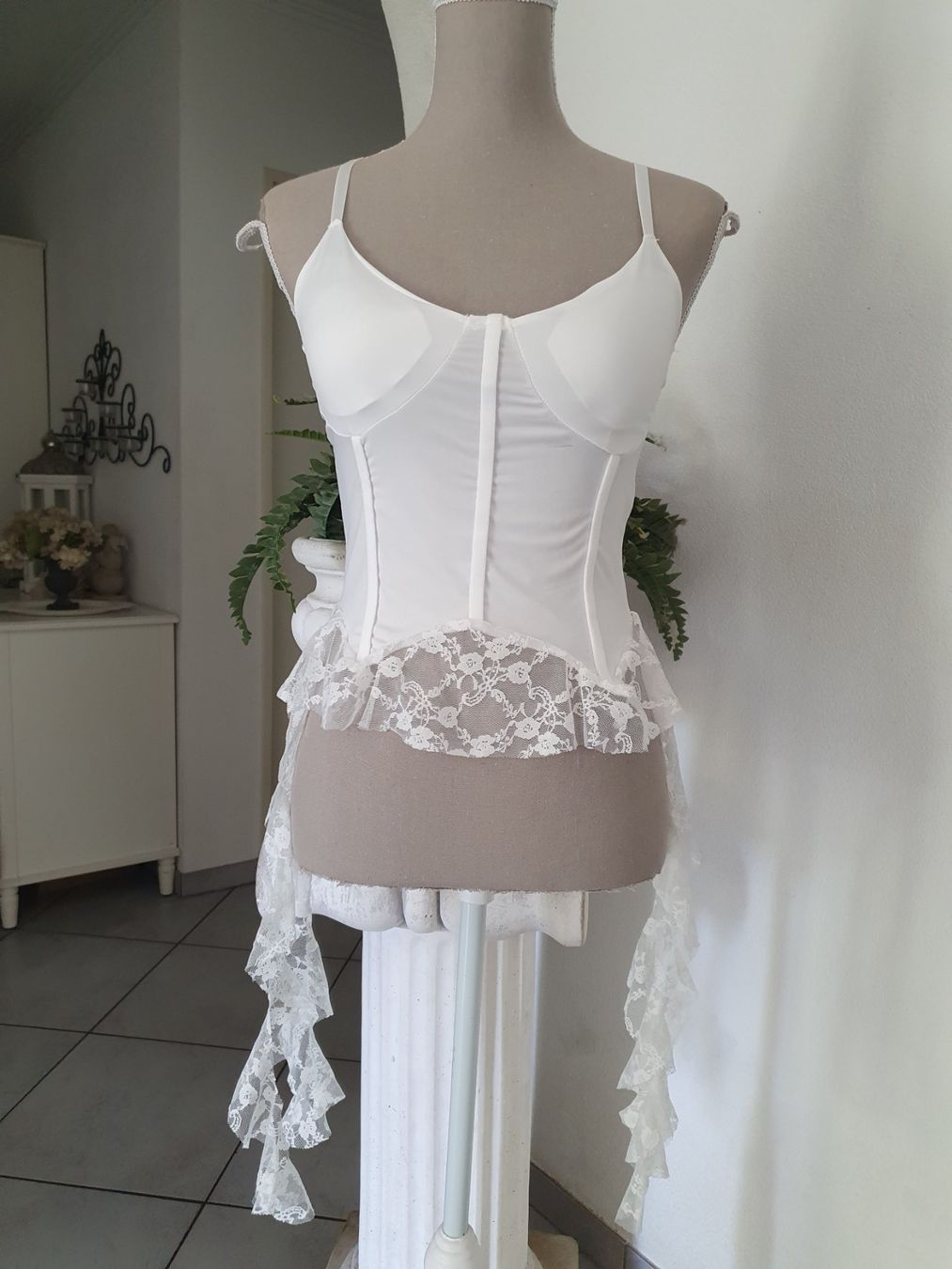 Tops: Weisses Top m. Spitzen Gr M – D'occasion à Münsingen par BlackTears-3 2
